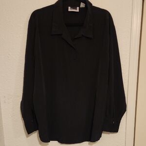 Maggie Barnes 2X Career Blouse | Pullover | Collared | 100% Polyester